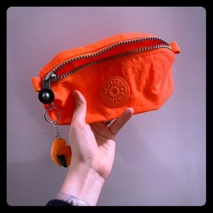 Kipling pencil case EUC orange